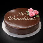 Sachertorte mit Text