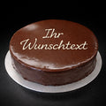 Sachertorte mit Text
