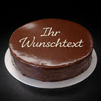 Sachertorte mit Text